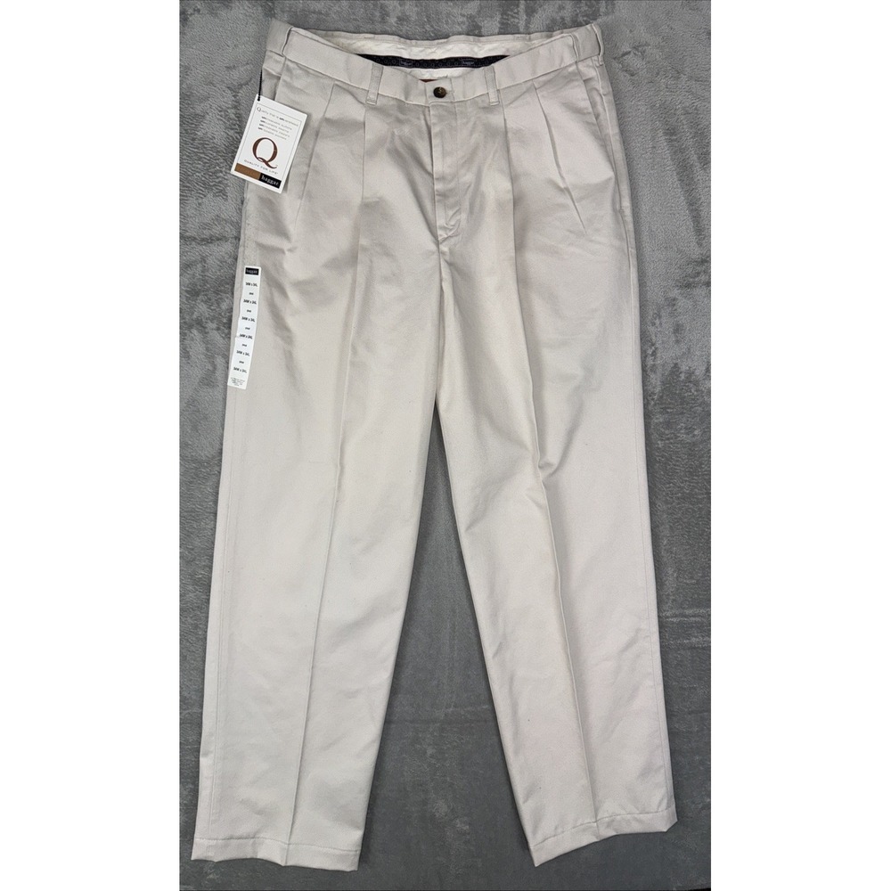 Haggar Mens‎ Dress Pants Classic Fit Khaki Work to Weekend No Iron 34x34 NWT